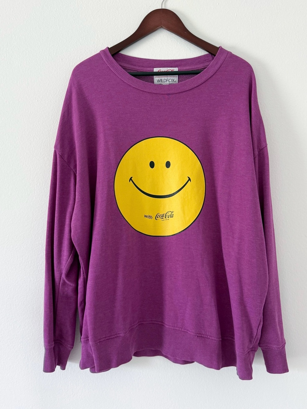 Wildfox Smile With A Coke Roadtrip Sweater in Purple Size Medium Oversized Pre❤️